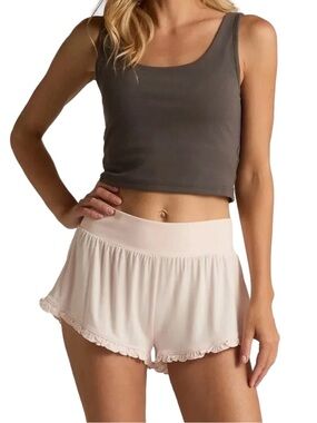 Faceplant Dreams ruffle hem bamboo sleep shorts